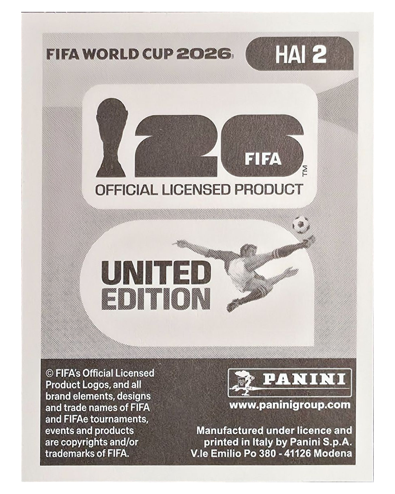 Panini FIFA WM 2026 United - HAI 2 - Johny Placide
