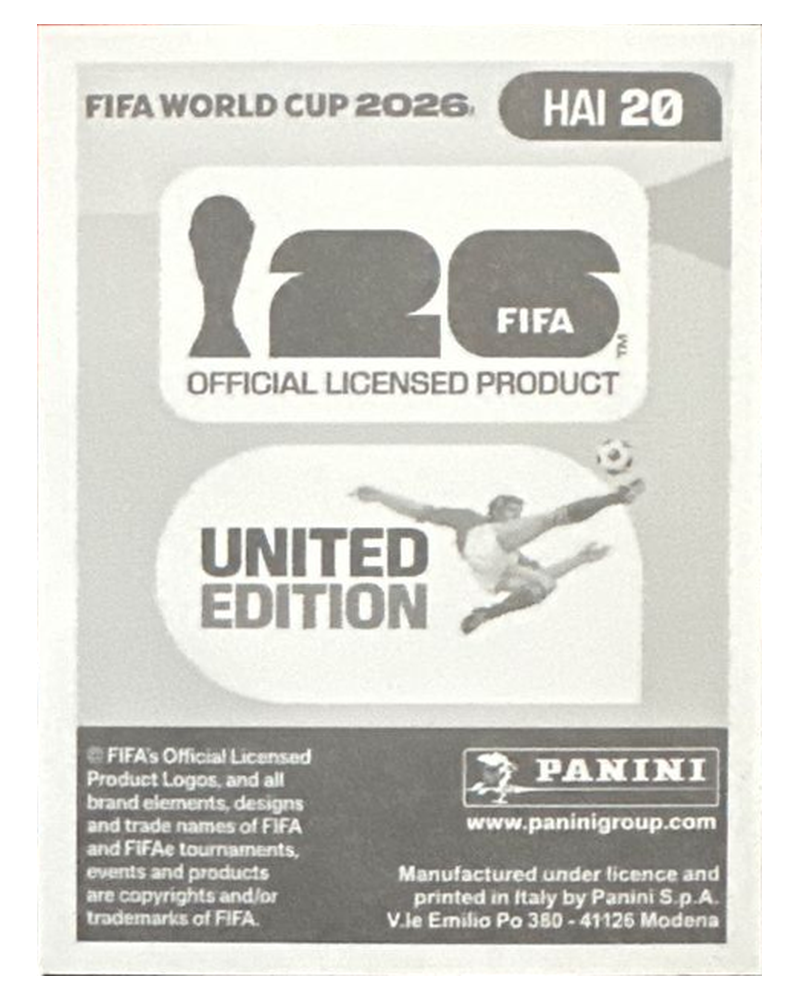 Panini FIFA WM 2026 United - HAI 20 - Frantzdy Pierrot