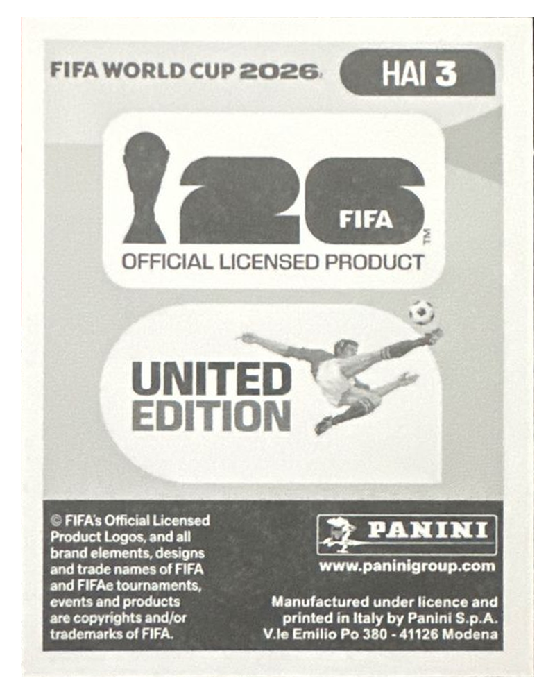 Panini FIFA WM 2026 United - HAI 3 - Carlens Arcus