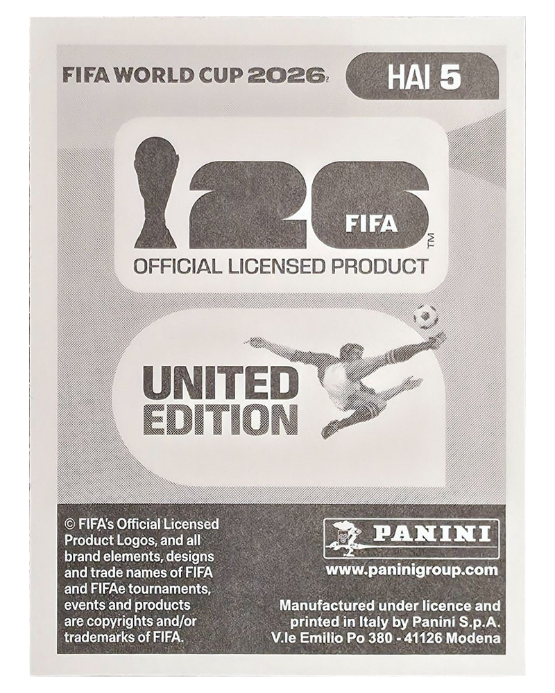 Panini FIFA WM 2026 United - HAI 5 - Jean-Kevin Duverne