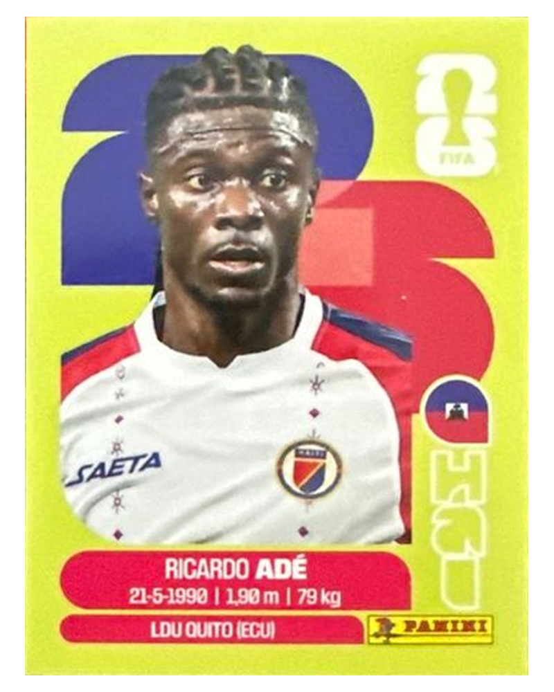 Panini FIFA WM 2026 United - HAI 6 - Ricardo Adé Vorderseite