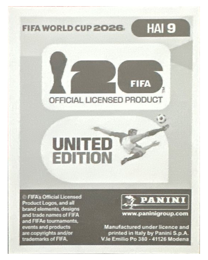 Panini FIFA WM 2026 United - HAI 9 - Hannes Delcroix