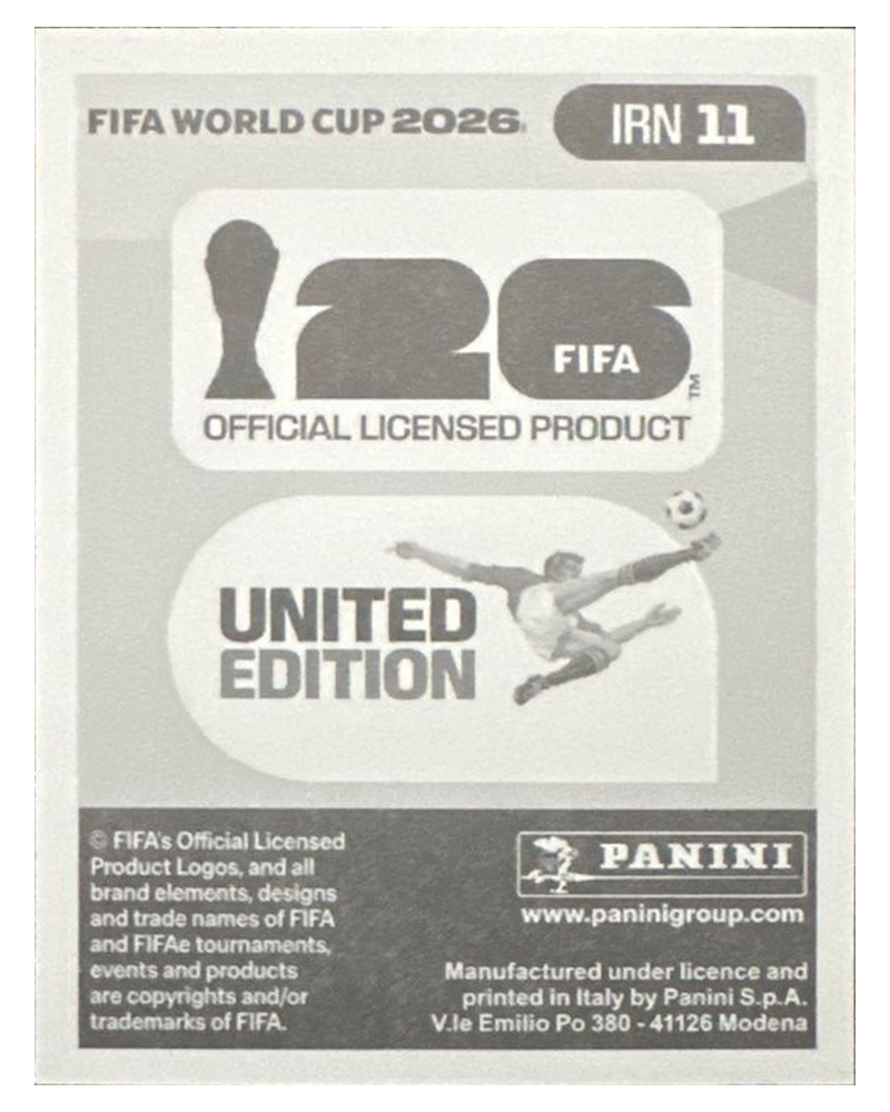 Panini FIFA WM 2026 United - IRN 11 - Saeed Ezatolahi
