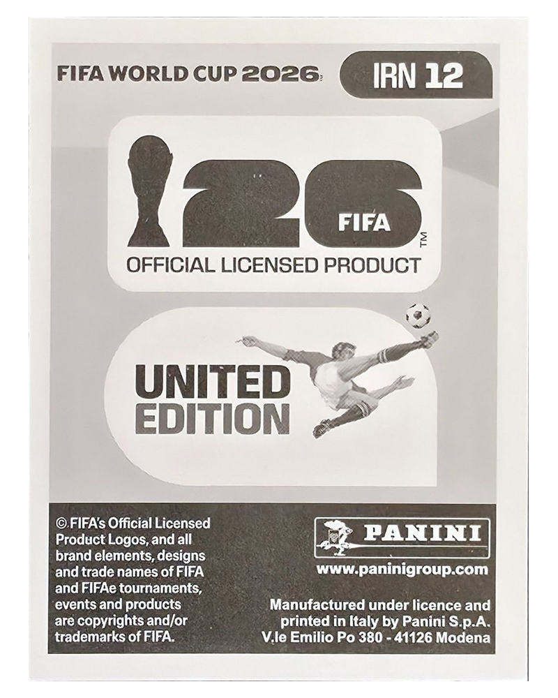 Panini FIFA WM 2026 United - IRN 12 - Saman Ghoddos