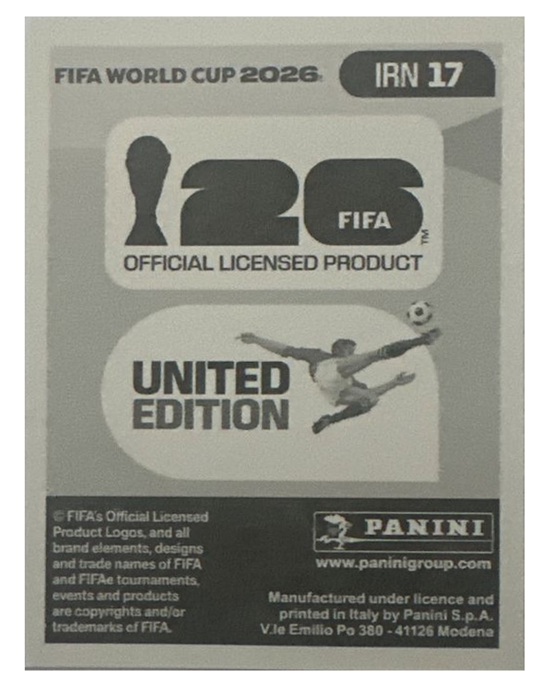 Panini FIFA WM 2026 United - IRN 17 - Sardar Azmoun