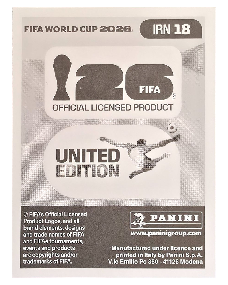 Panini FIFA WM 2026 United - IRN 18 - Mehdi Taremi