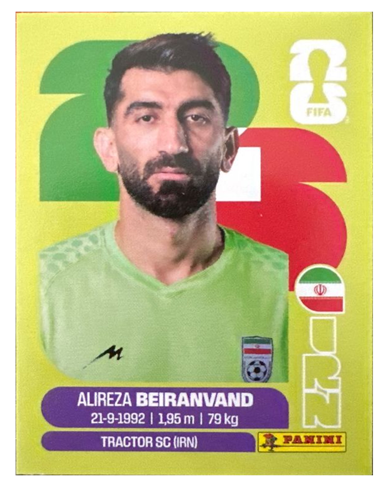 Panini FIFA WM 2026 United - IRN 2 - Alireza Beiranvand