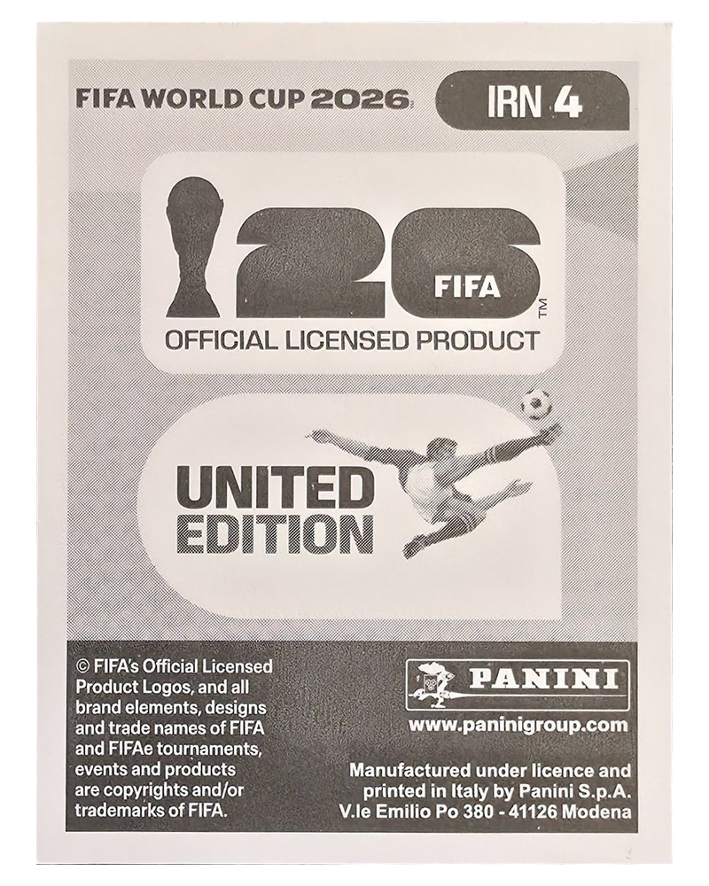 Panini FIFA WM 2026 United - IRN 4 - Ehsan Hajsafi