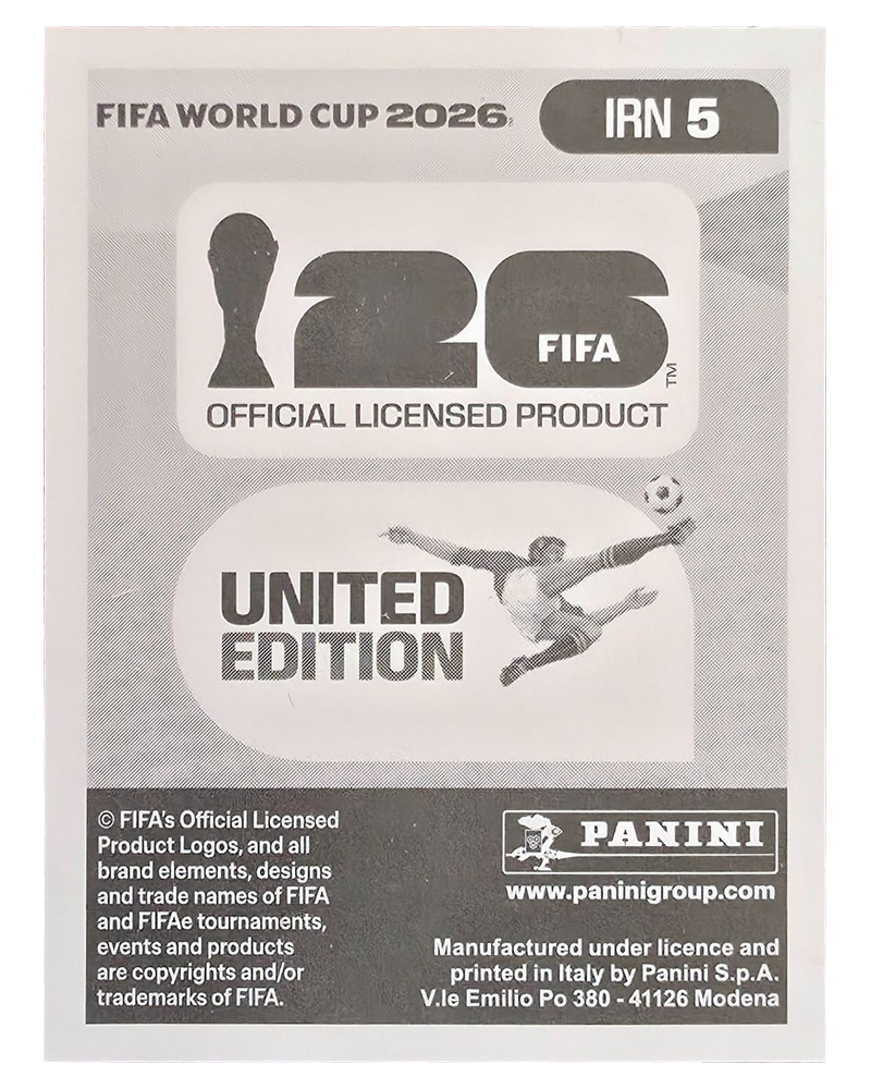 Panini FIFA WM 2026 United - IRN 5 - Milad Mohammadi