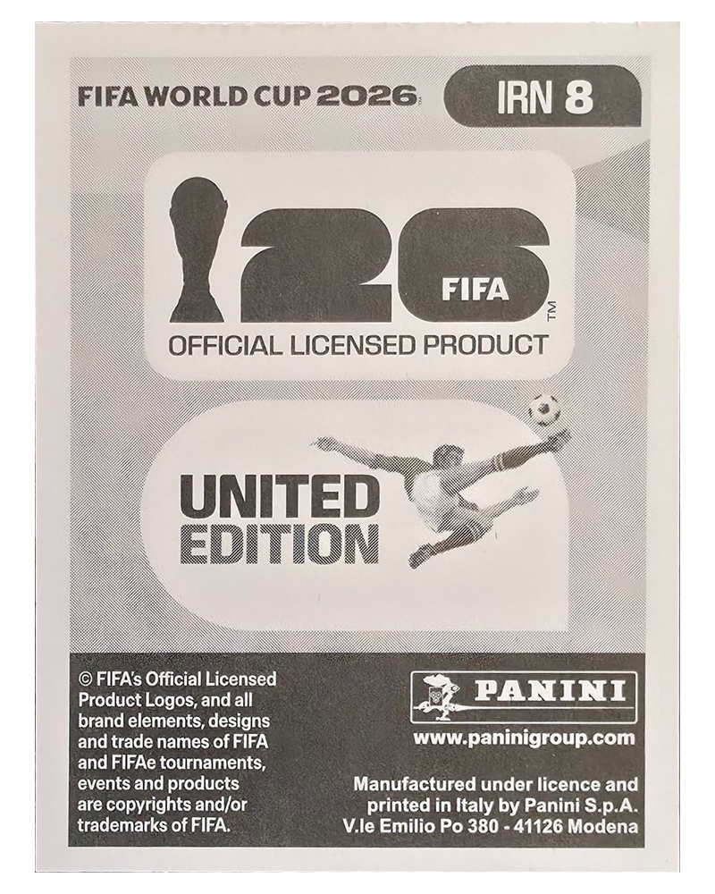 Panini FIFA WM 2026 United - IRN 8 - Hossein Kanaani