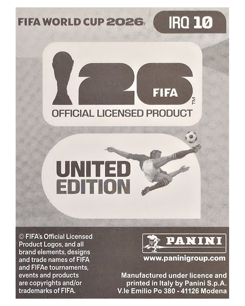 Panini FIFA WM 2026 United - IRQ 10 - Amir Al-Ammari