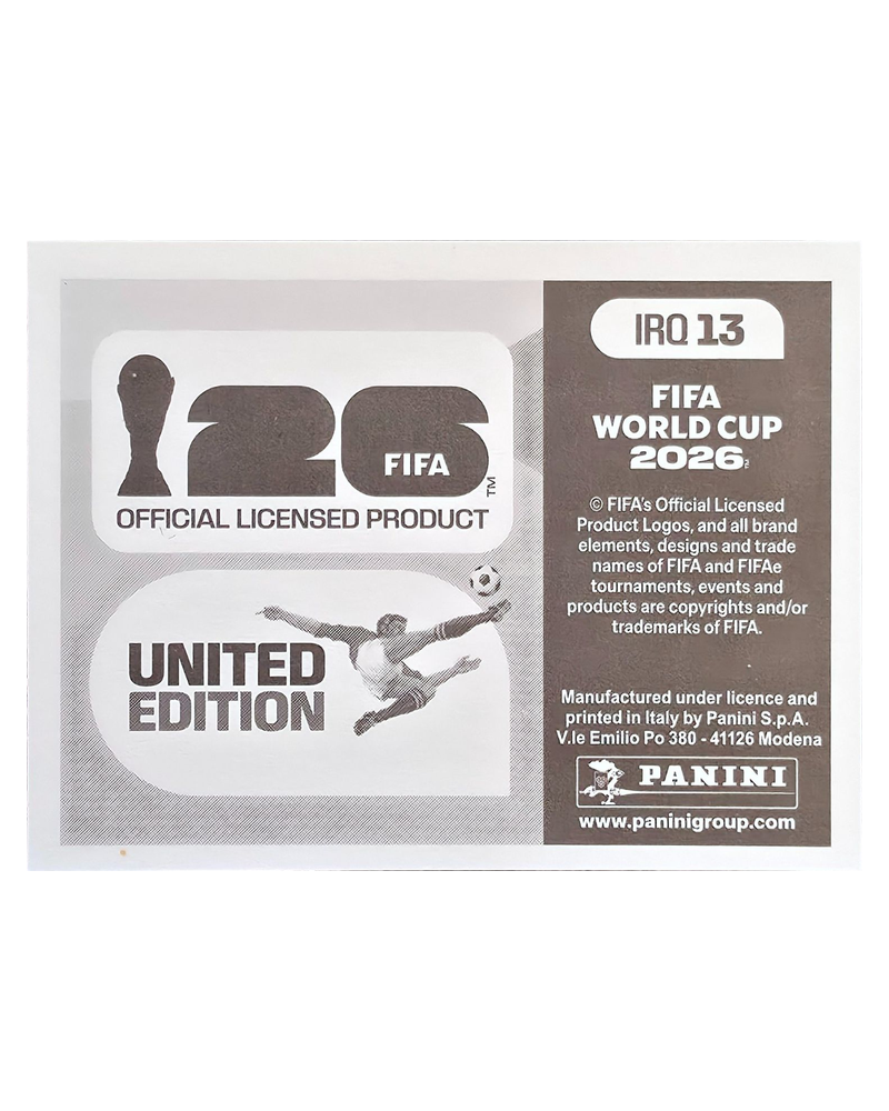 Panini FIFA WM 2026 United - IRQ 13 - Team Photo