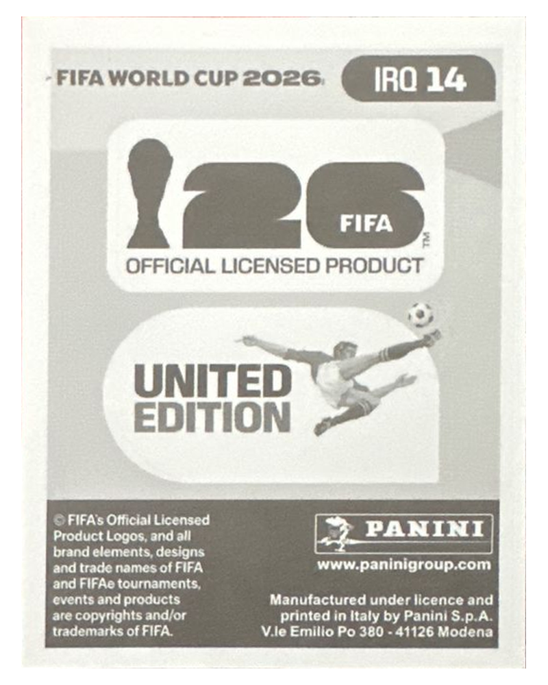 Panini FIFA WM 2026 United - IRQ 14 - Youssef Amyn