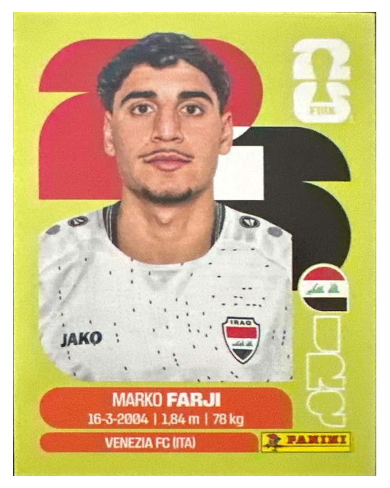 Panini FIFA WM 2026 United - IRQ 16 - Marko Farji