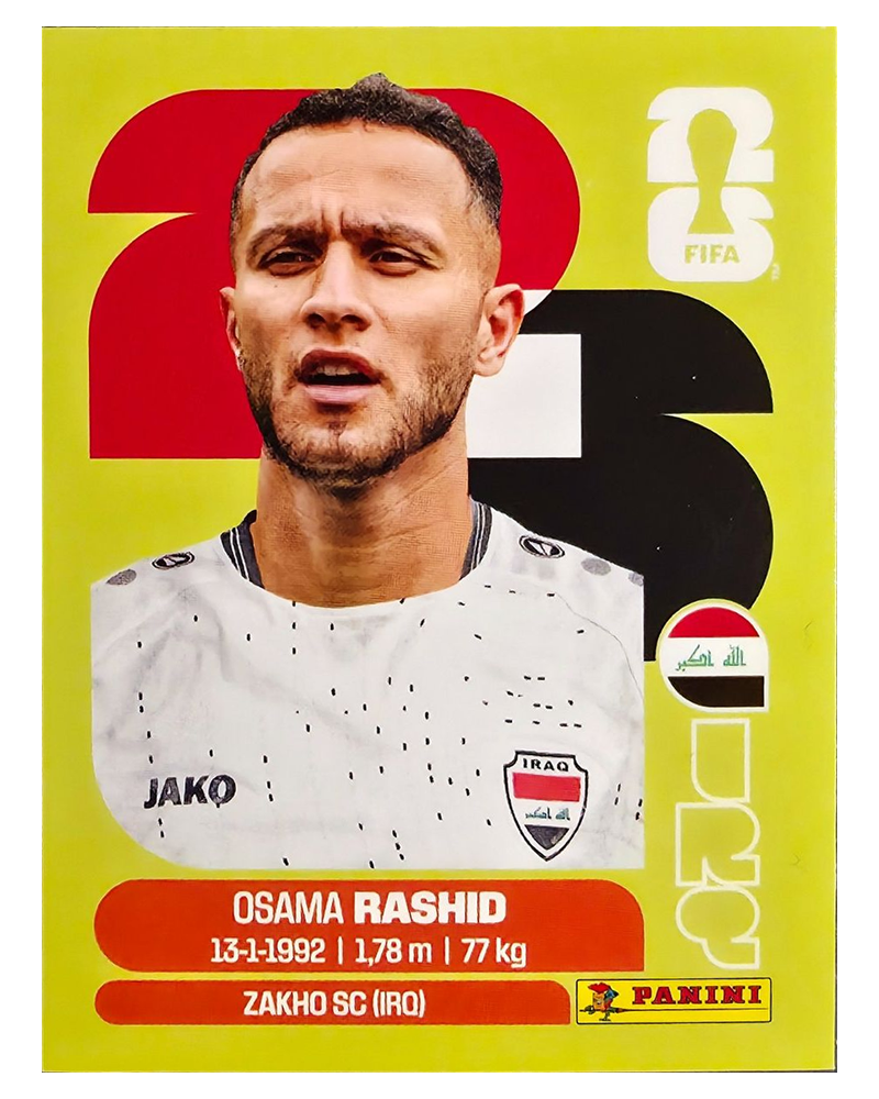 Panini FIFA WM 2026 United - IRQ 17 - Osama Rashid