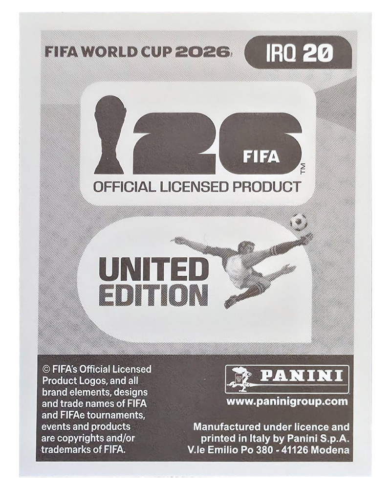 Panini FIFA WM 2026 United - IRQ 20 - Mohanad Ali