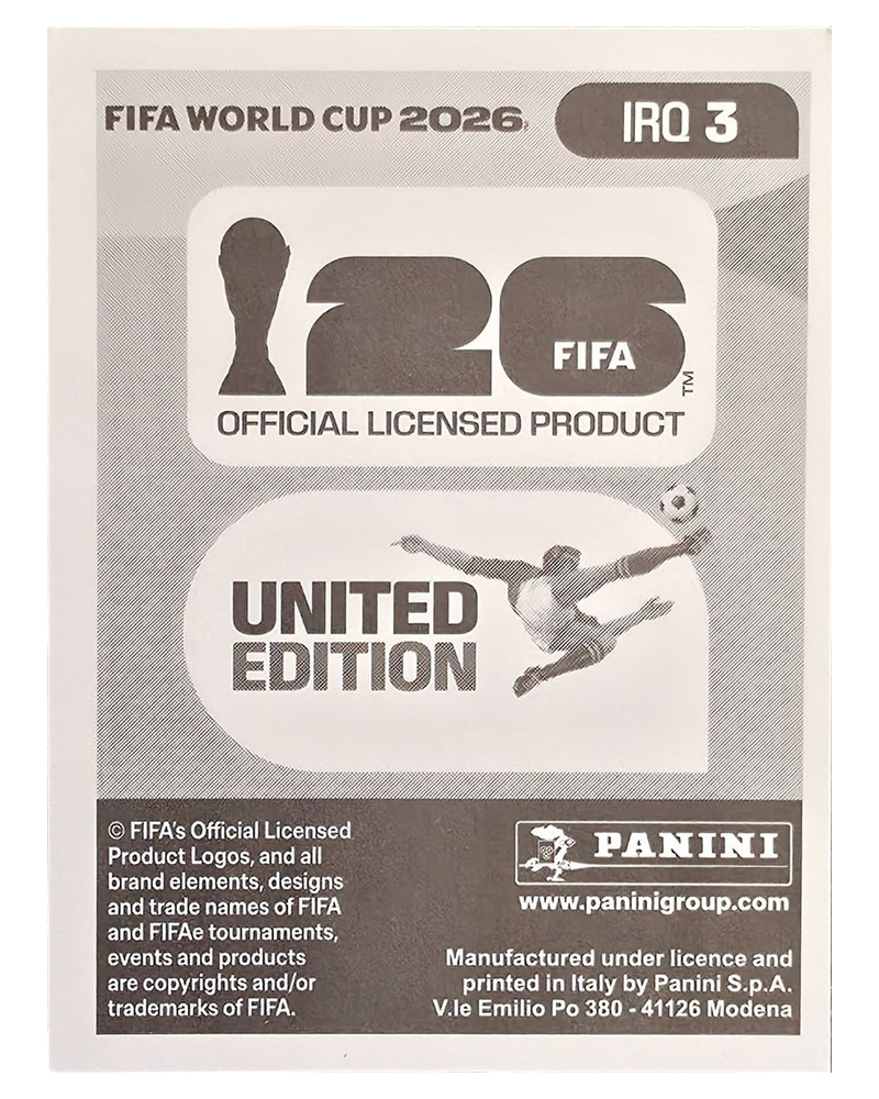 Panini FIFA WM 2026 United - IRQ 3 - Rebin Sulaka