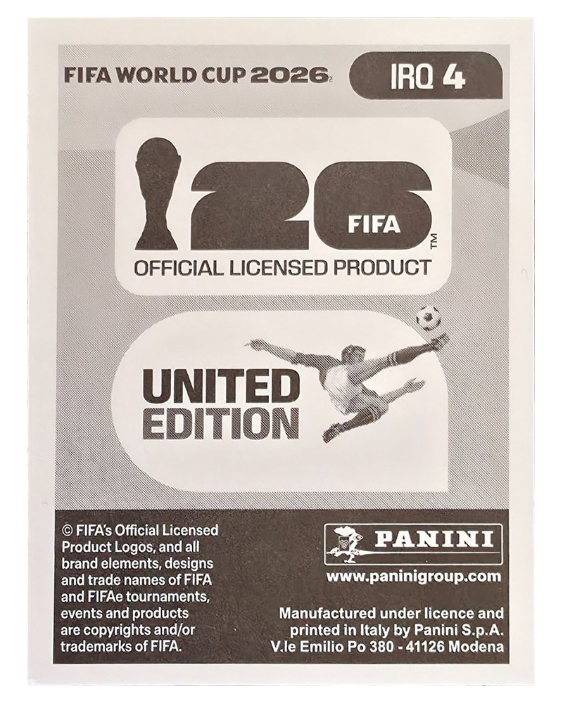 Panini FIFA WM 2026 United - IRQ 4 - Hussein Ali