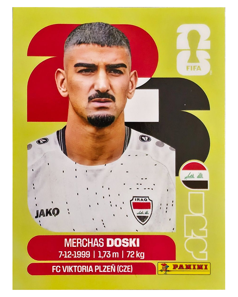 Panini FIFA WM 2026 United - IRQ 6 - Merchas Doski