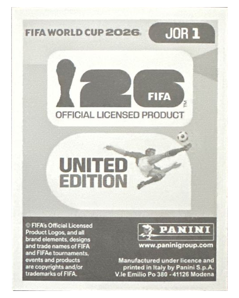 Panini FIFA WM 2026 United - JOR 1 - Team Logo
