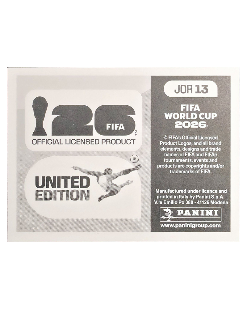 Panini FIFA WM 2026 United - JOR 13 - Team Photo