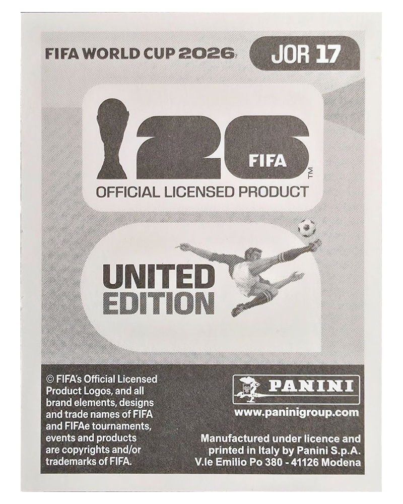 Panini FIFA WM 2026 United - JOR 17 - Mahmoud Al-Mardi
