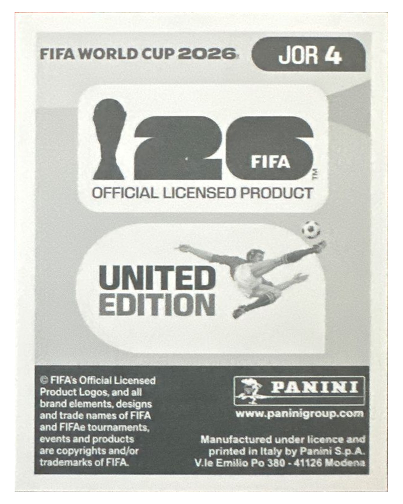 Panini FIFA WM 2026 United - JOR 4 - Mohammad Abu Hashish