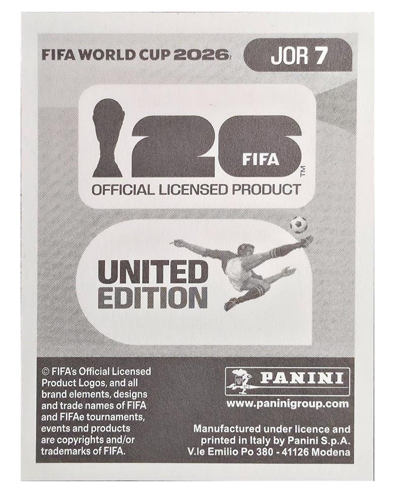 Panini FIFA WM 2026 United - JOR 7 - Saleem Obaid