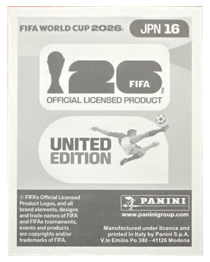 Panini FIFA WM 2026 United - JPN 16 - Takumi Minamino