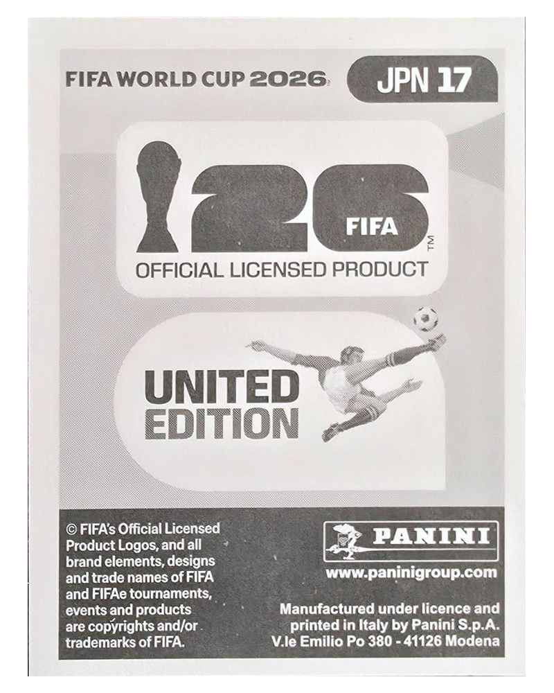 Panini FIFA WM 2026 United - JPN 17 - Shuto Machino