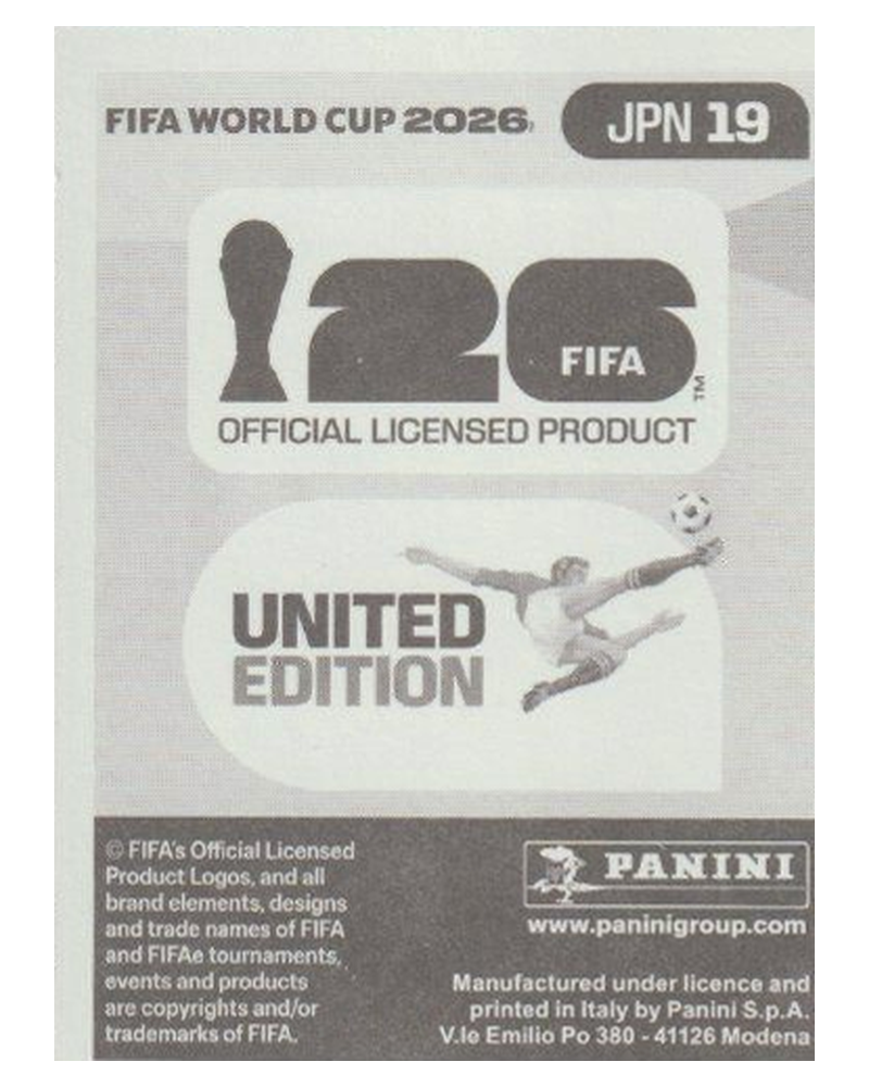 Panini FIFA WM 2026 United - JPN 19 - Koki Ogawa