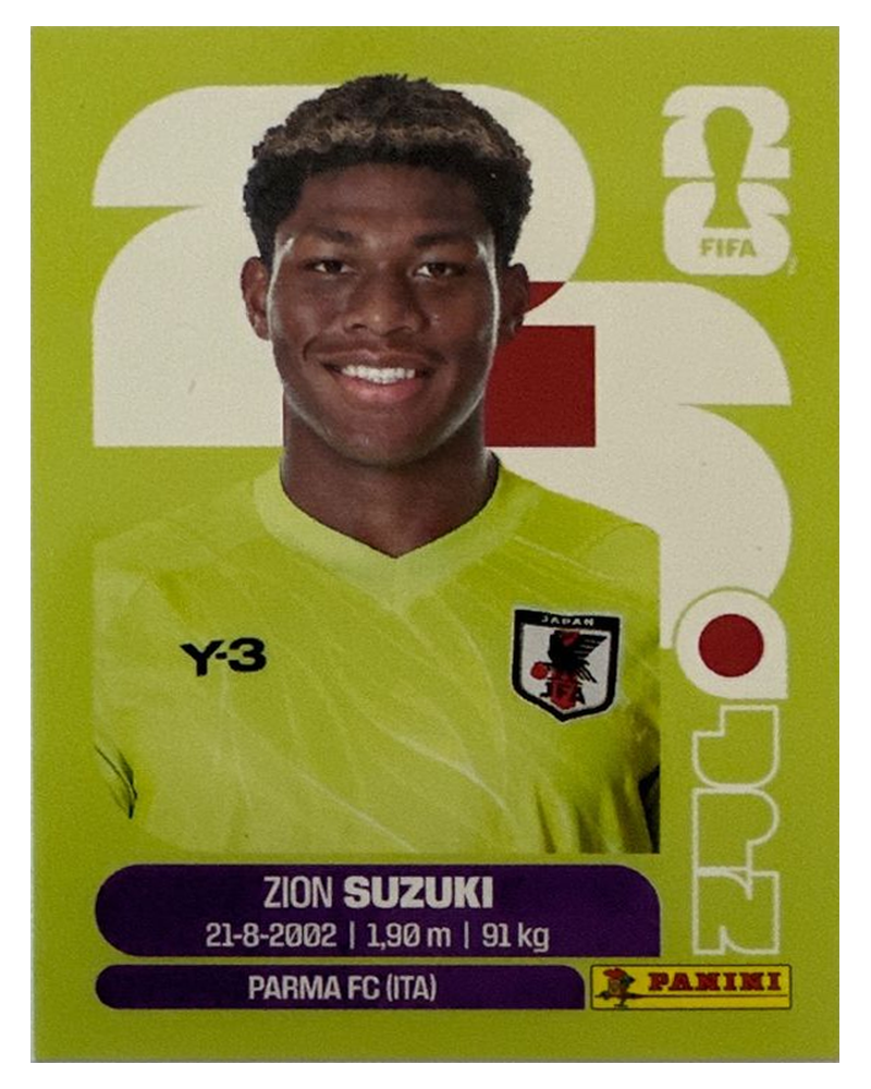 Panini FIFA WM 2026 United - JPN 2 - Zion Suzuki Vorderseite