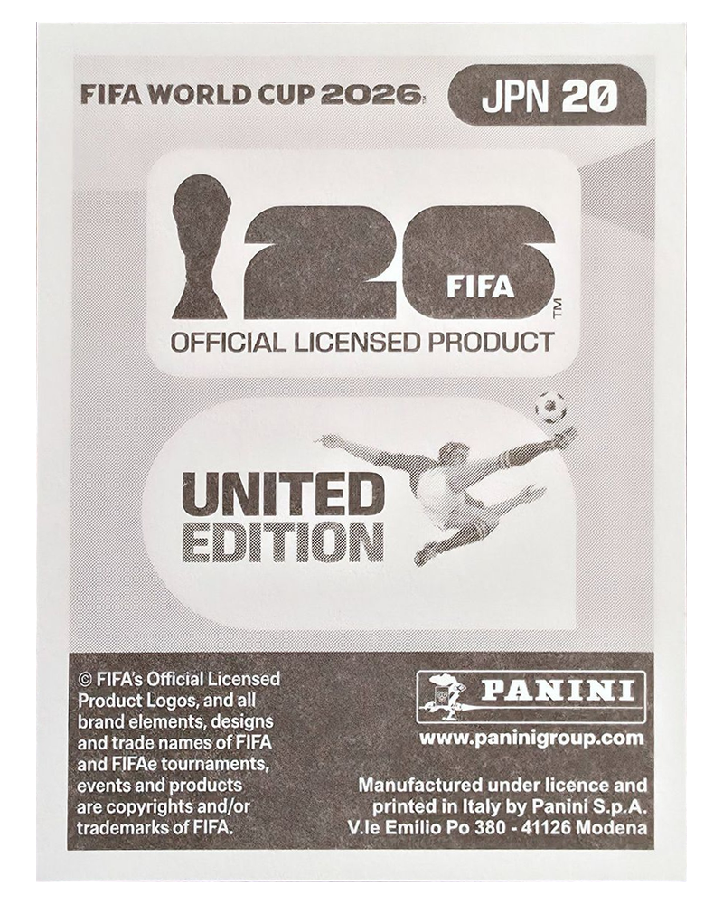 Panini FIFA WM 2026 United - JPN 20 - Ayase Ueda