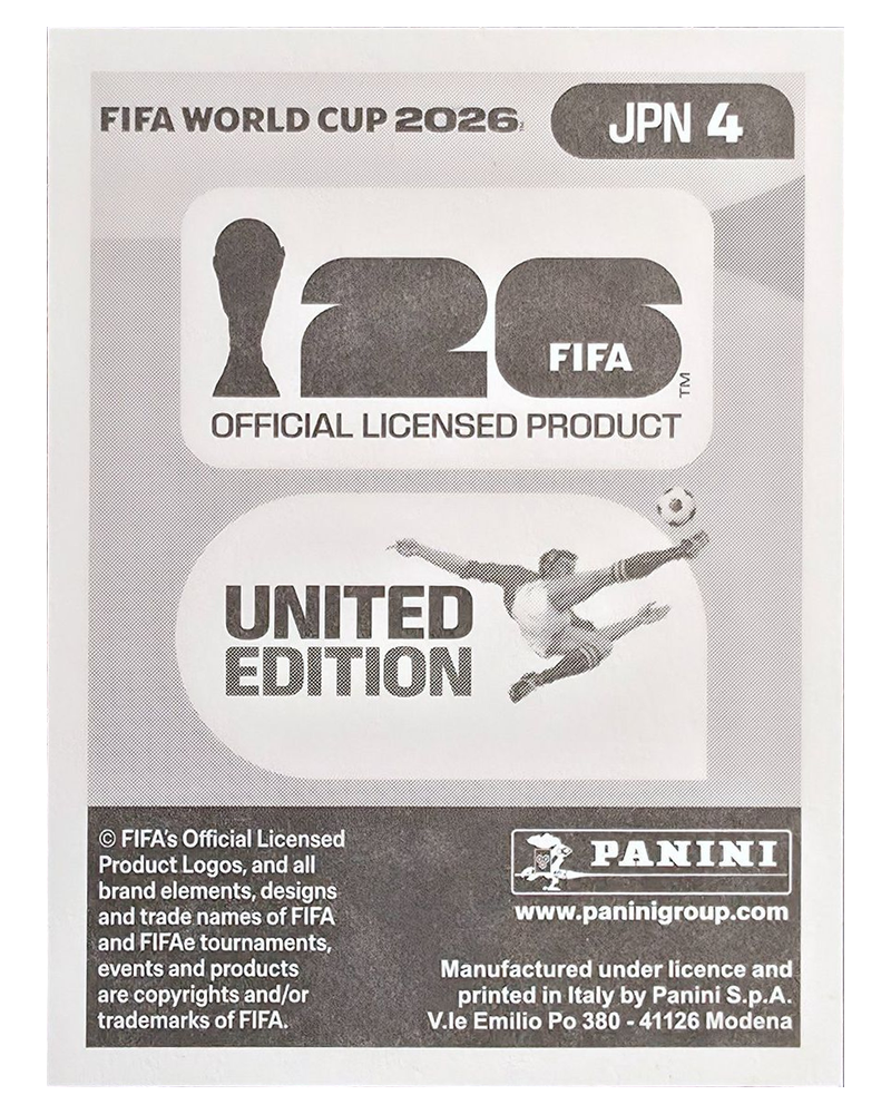 Panini FIFA WM 2026 United - JPN 4 - Ayumu Seko