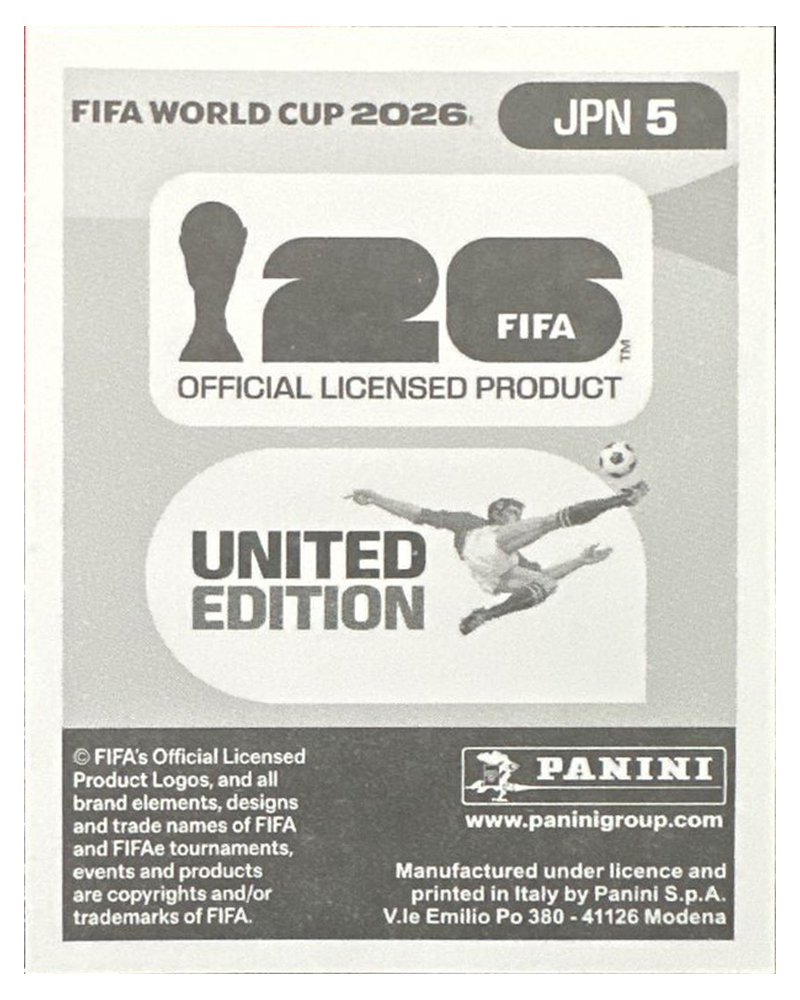 Panini FIFA WM 2026 United - JPN 5 - Junnosuke Suzuki