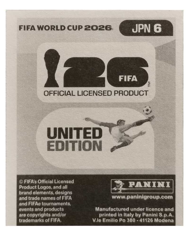 Panini FIFA WM 2026 United - JPN 6 - Shogo Taniguchi