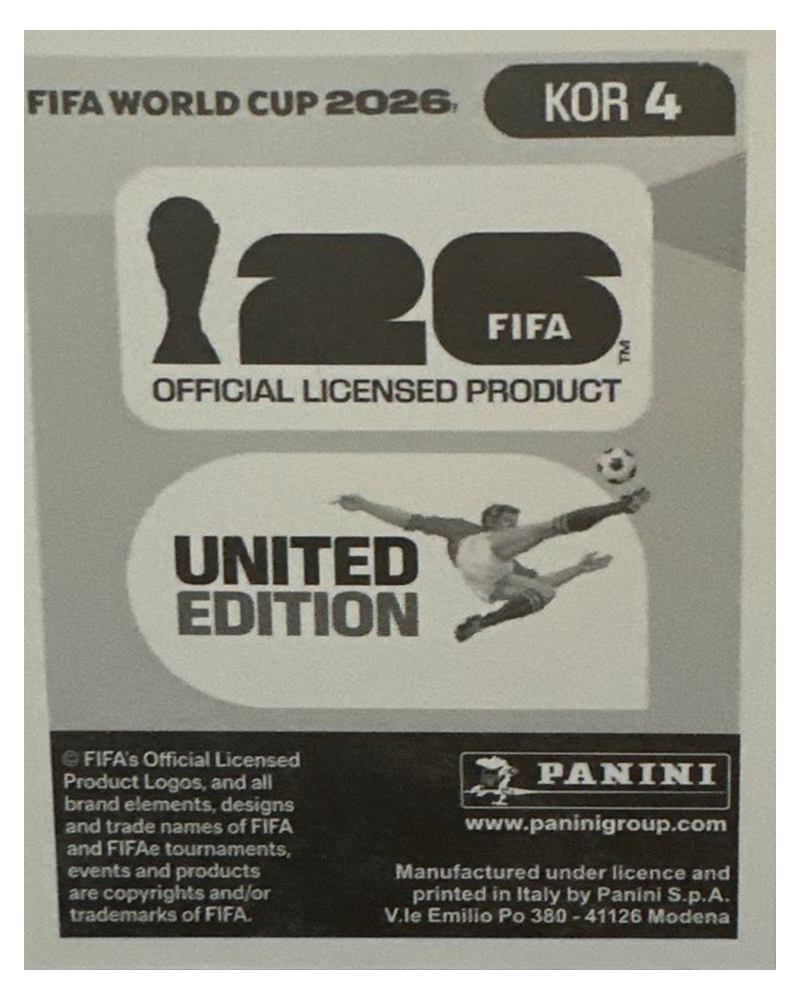 Panini FIFA WM 2026 United - KOR 4 - Min-jae Kim