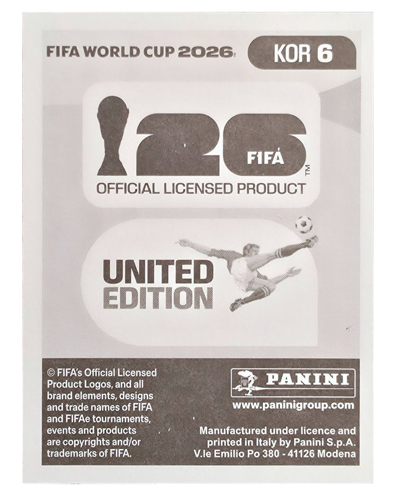 Panini FIFA WM 2026 United - KOR 6 - Young-woo Seol