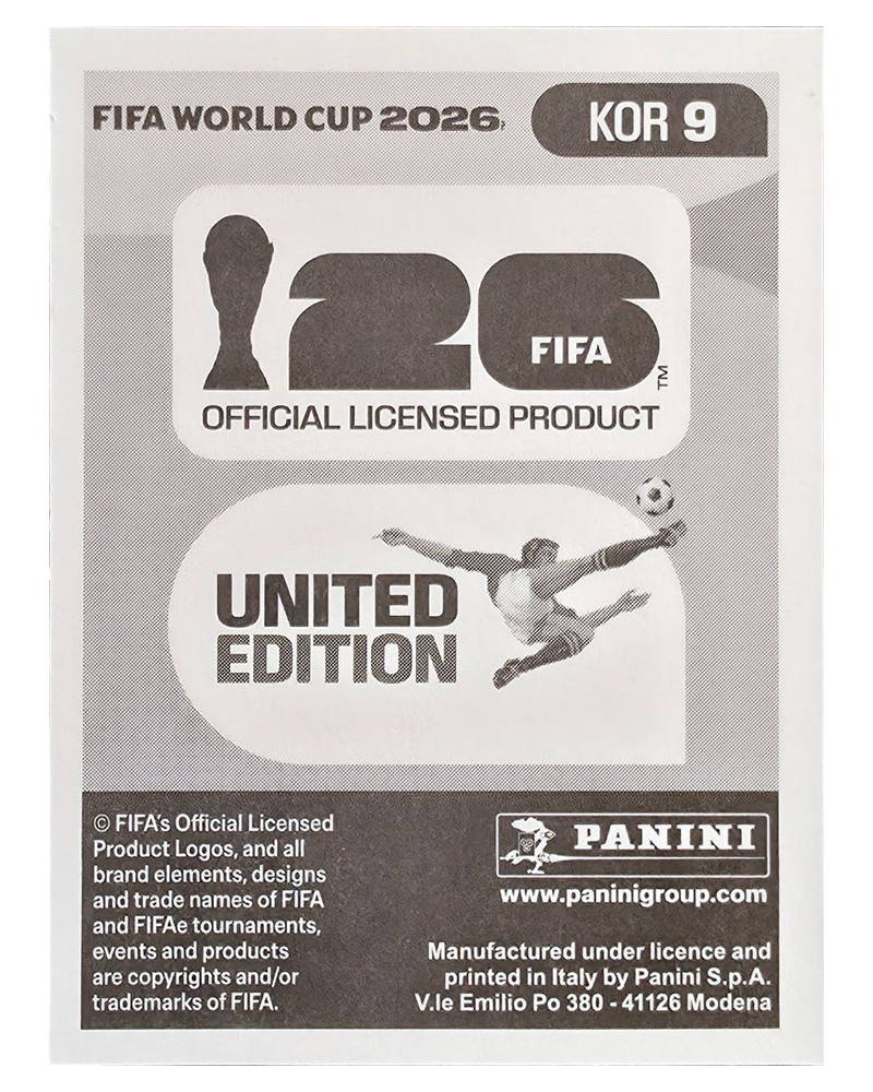 Panini FIFA WM 2026 United - KOR 9 - Myung-jae Lee
