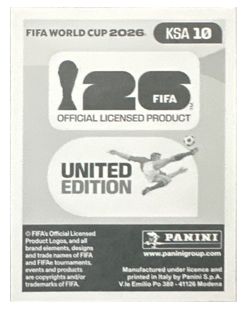 Panini FIFA WM 2026 United - KSA 10 - Ziyad Aljohani