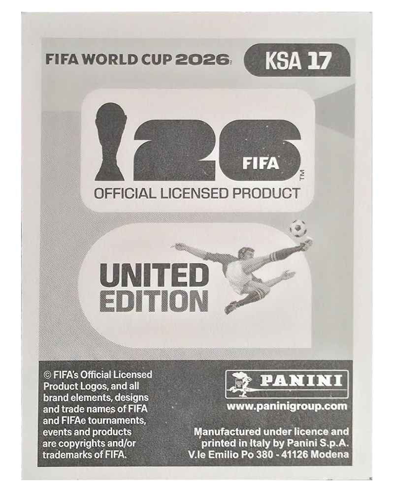 Panini FIFA WM 2026 United - KSA 17 - Abdulrahman Al-Aboud