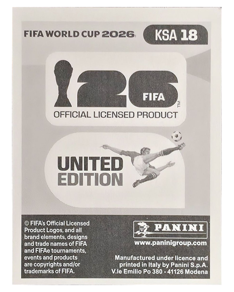 Panini FIFA WM 2026 United - KSA 18 - Feras Akbrikan