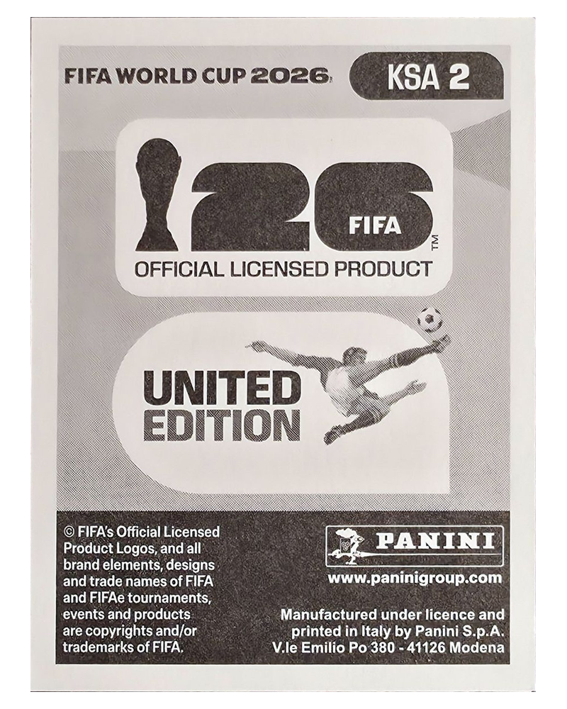 Panini FIFA WM 2026 United - KSA 2 - Nawaf Alaqidi