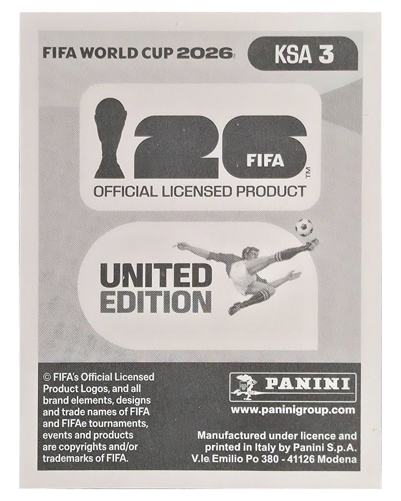 Panini FIFA WM 2026 United - KSA 3 - Abdulrahman Al-Sanbi