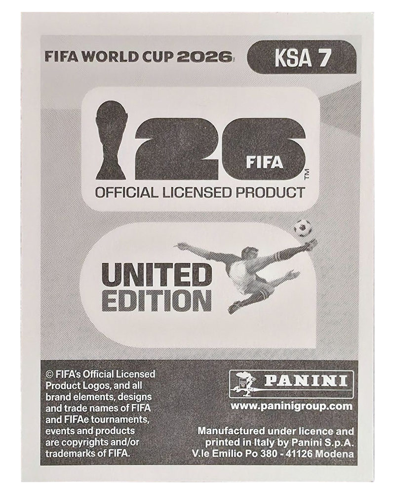 Panini FIFA WM 2026 United - KSA 7 - Moteb Al-Harbi