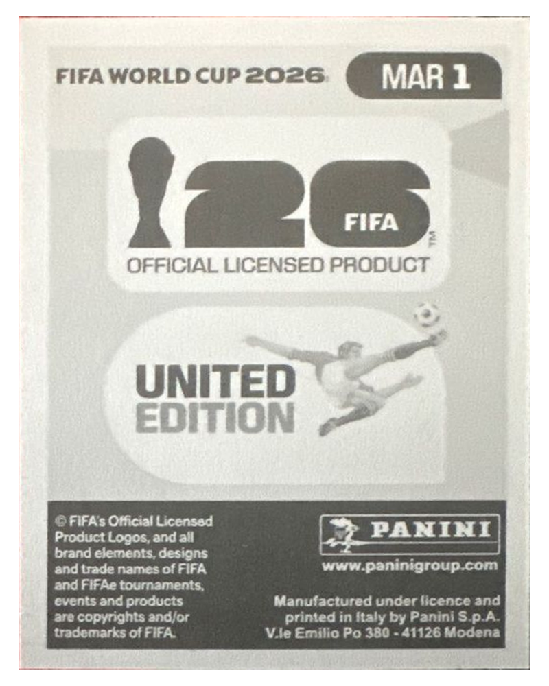 Panini FIFA WM 2026 United - MAR 1 - Team Logo