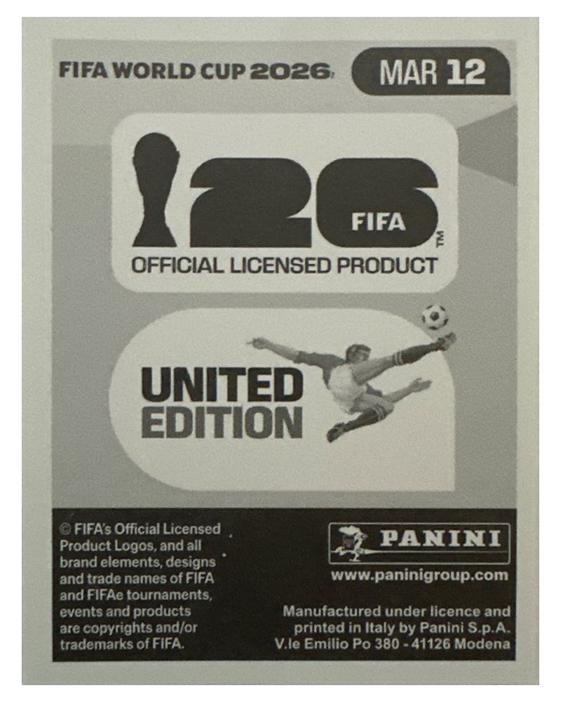 Panini FIFA WM 2026 United - MAR 12 - Eliesse Ben Seghir
