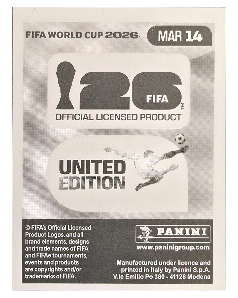 Panini FIFA WM 2026 United - MAR 14 - Bilal El Khannouss