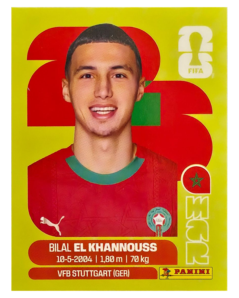 Panini FIFA WM 2026 United - MAR 14 - Bilal El Khannouss