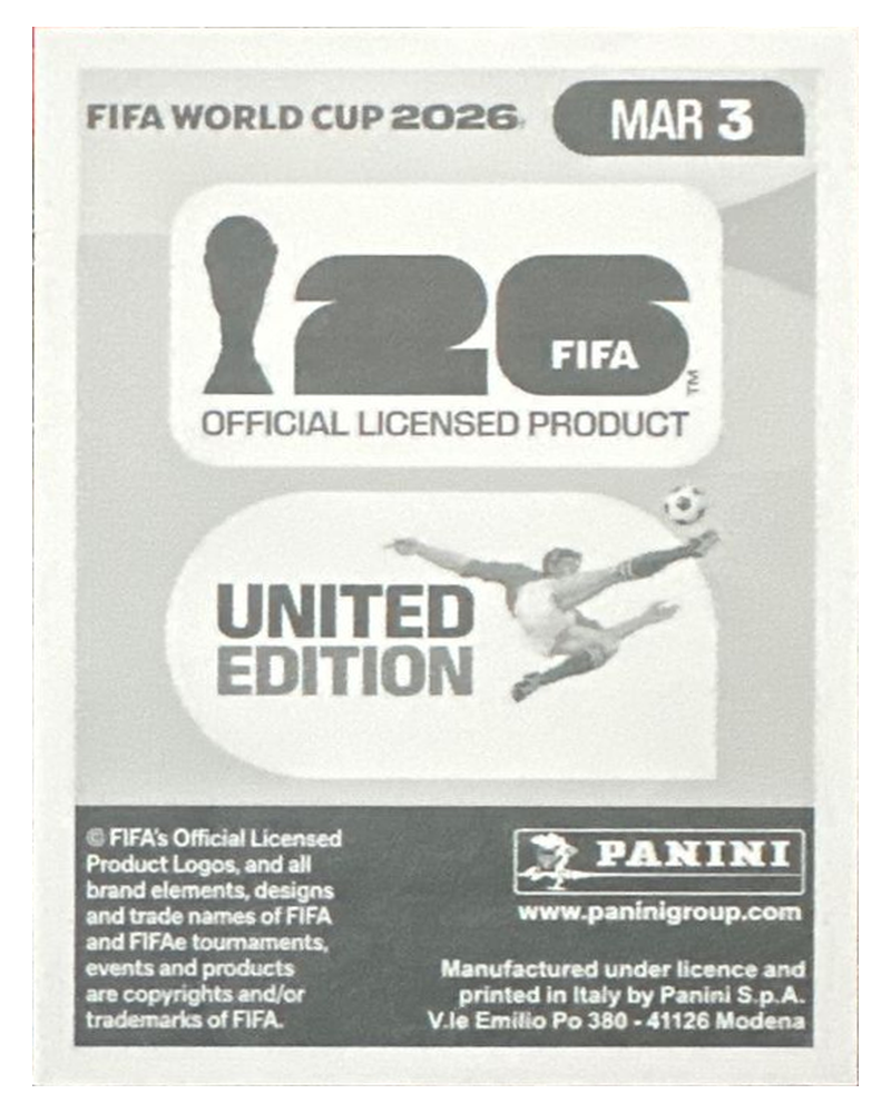 Panini FIFA WM 2026 United - MAR 3 - Munir El Kajoui